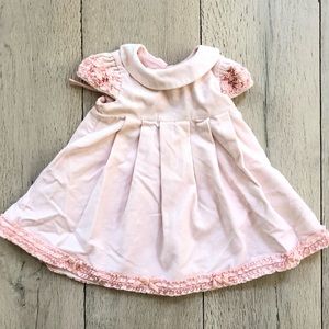 Baby Biscotti Pink Velveteen Dress